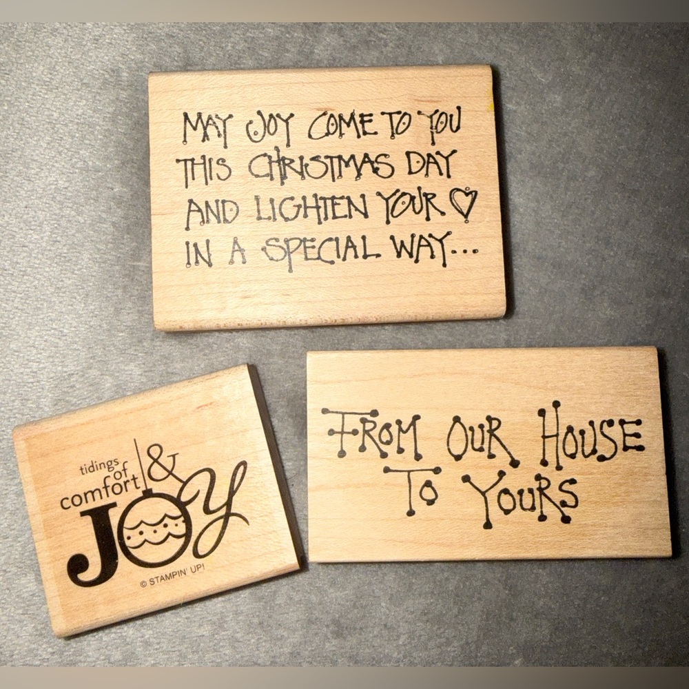 Christmas Holiday Sentiment Stamps